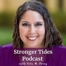 Rita's podcast logo, Stronger Tides