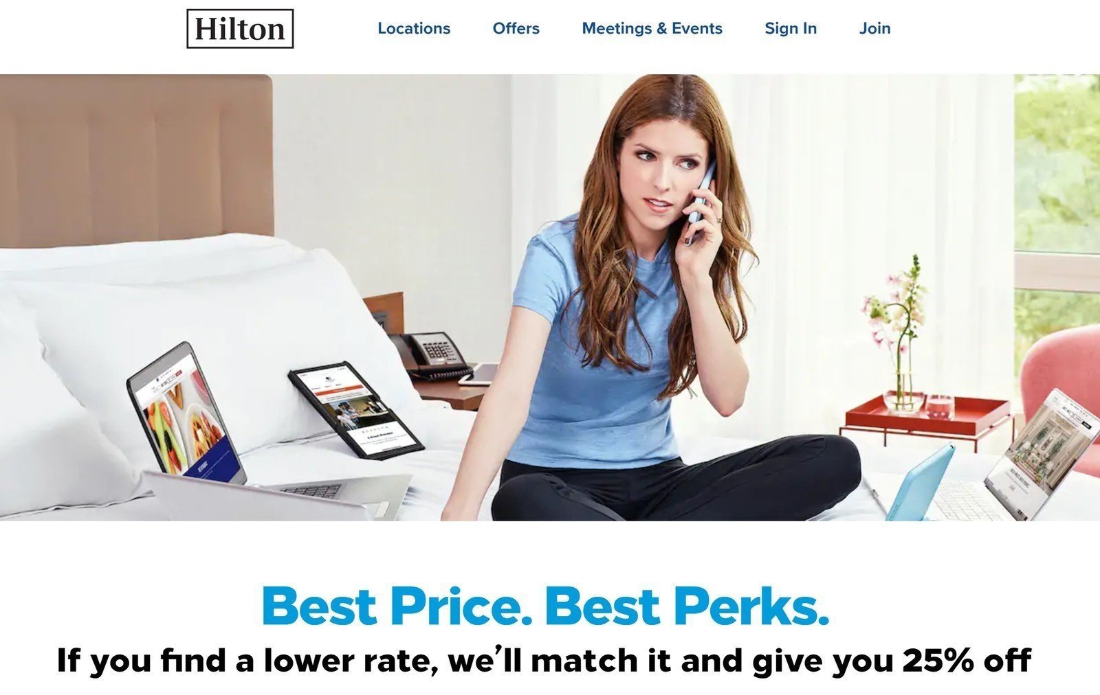 Hilton's price match / best price guarantee policy