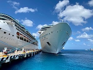 You can only deduct up to $2,000 per year of expenses for things held on cruise ships