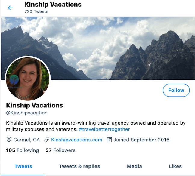 Travel Agent Twitter Example