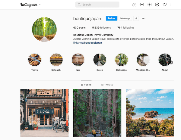 Boutique Japan Instagram