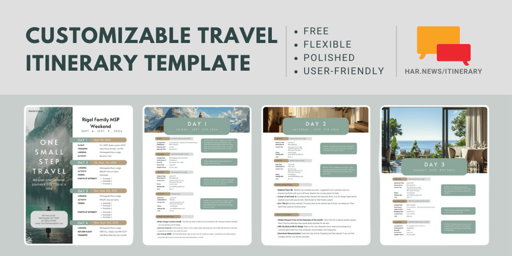 HAR's Customizable Itinerary Template 