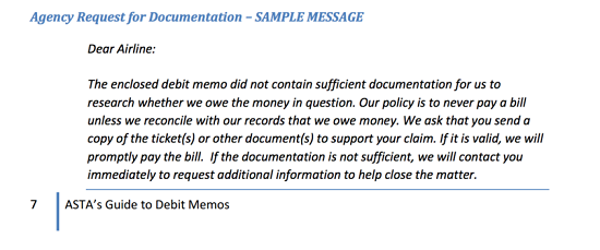 How travel agencies can dispute debit memos from airlines