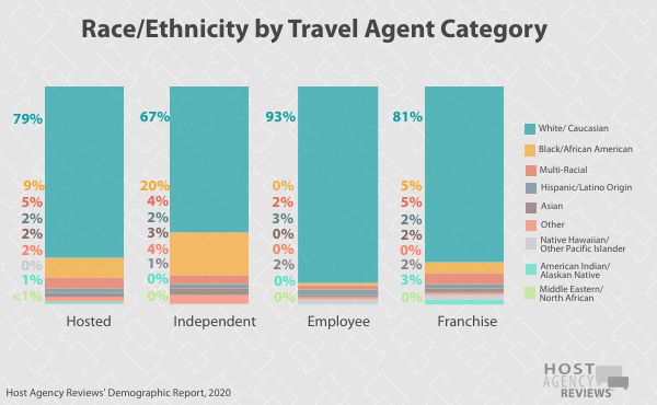 Race Ethnicity by Travel Agent Category